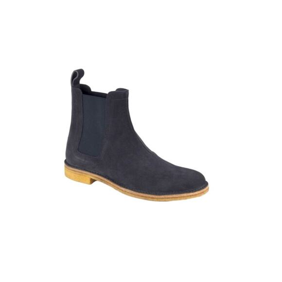 $995 NIB Bottega Veneta Navy Leather & Suede Ankle Boots Size 40 US 7 main image 5